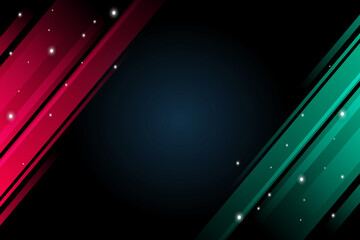 Versus Background with red and green Ray on the Side. Vector Illustration