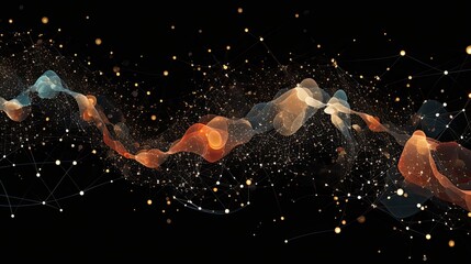 Obraz na płótnie Canvas quantum foam stochastic points random universe connected