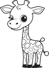 cute giraffe coloring page