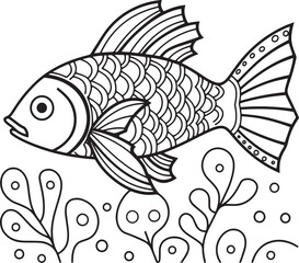 coloring page fish