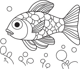 coloring page fish