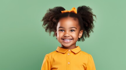 Smiling cute little african american girl