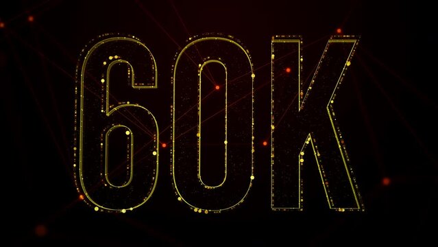 Luxury Digital Shiny Golden Glossy Metal Texture 60K Text Reveal Effect 3D Motion View On Connected Lines Dots Dark Red Background