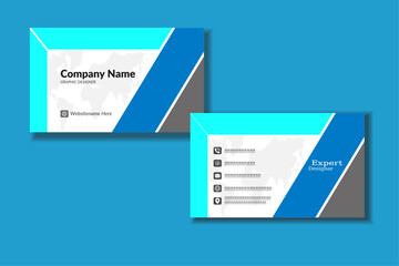 Creative and Futuristic business card design. Modern shape, Personal visiting card template.