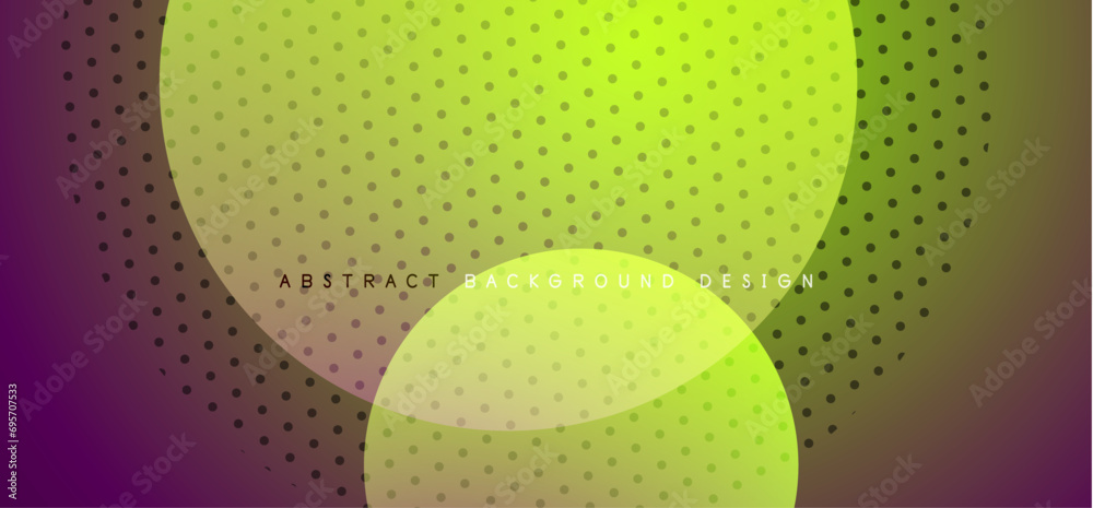 Poster abstract tech circles vector background, technology digital bubbles