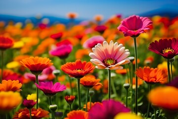 beautiful colorful flowers garden generative ai
