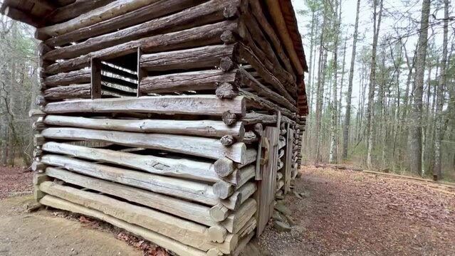 tongue and groove construction on barn in cades cove tennessee