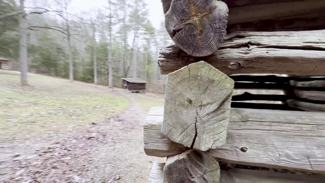 log cabin in tongue and groove in cades cove tennessee