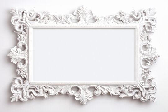 Beautiful frame with empty space on white background.