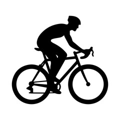 Fototapeta premium Bicycle rider cyclist vector silhouette