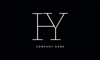 HY, YH, H, Y Abstract Letters Logo Monogram