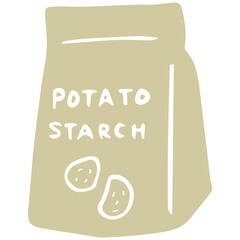 手描きの片栗粉