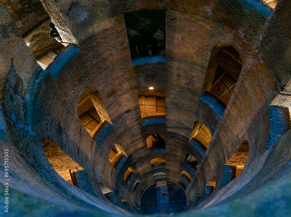 Canvas Prints view of the deep St. Patrick's Well in downtown Orvieto