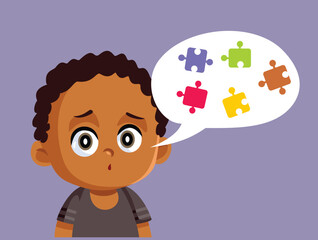 Babbling Infant Learning to Speak Vector Cartoon Character. Baby with a speech impediment perfecting language skill with therapy
