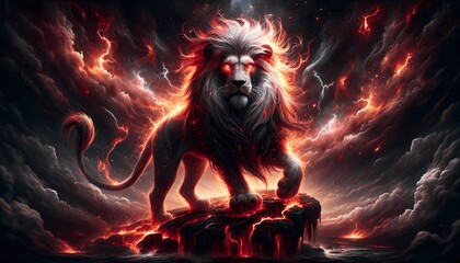 Leo Zodiac Sign Dark Fantasy