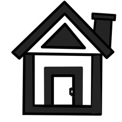 illustration vector graphic of minimalist house.Perfect for A simple minimalist house is characterized by a simple, plain and efficient spatial layout with multi-storey room volumes. Simple form.