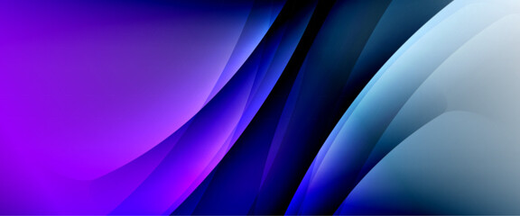 Dynamic flowing waves on gradient color background. Vector illustration For Wallpaper, Banner, Background, Card, Book Illustration, landing page