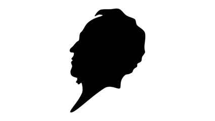 Henry John Temple, black isolated silhouette