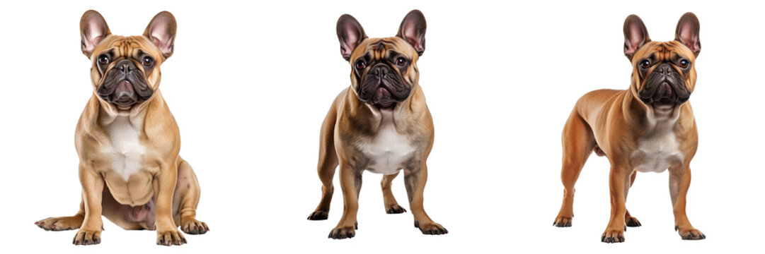 Charming French Bulldog: Isolated Full Body Illustration