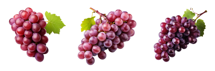 Gorgeous Grape Collection: Vibrant Fruit Set with Transparent Background