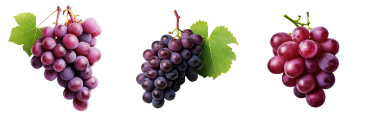 Juicy Grape Duo Set with Transparency � Perfect for Graphics and Design