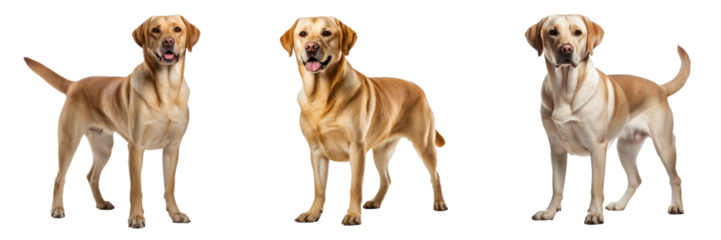 Labrador Retriever Dog on Transparent Background: Captivating Canine Charm