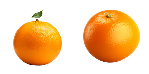 Vibrant Orange Silhouettes on Transparent Background