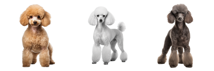 Playful Poodle: Captivating Canine Set on Transparent Background