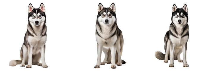 Obraz premium Graceful Siberian Husky on Transparent Background