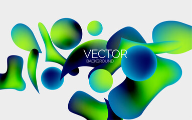 Abstract liquid bubble background. Liquid gradients