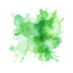 soft green watercolor splash stain background - obrazy, fototapety, plakaty