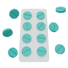 3D Medicine Pill Capsule