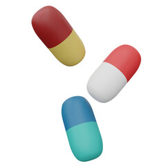 3D Medicine Pill Capsule