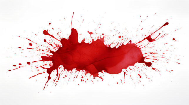 Blood stain on white background