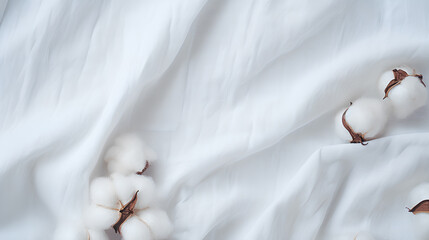 White Cotton texture waving fabric