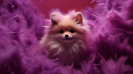 Fototapeta na wymiar purple fur background