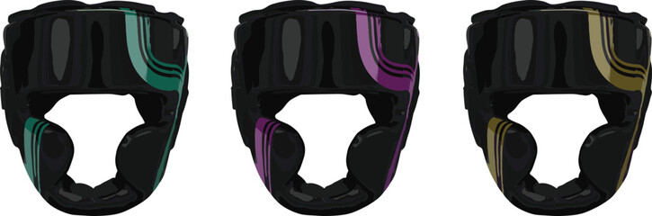 head gear boxing head protector illustration