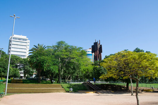 Porto Alegre, Rio Grande do Sul, Brazil - November 21, 2023 : Park Moinhos de Vento