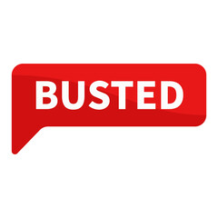 Busted In Red Rectangle Shape For Announcement Information Business Marketing Social Media
