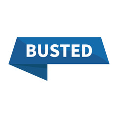 Busted In Blue Ribbon Rectangle Shape For Announcement Information Business Marketing Social Media
