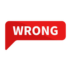 Wrong In Red Rectangle Shape For False Information Announcement Social Media Marketing
