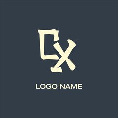 CX letter abstract monogram initial letter logo design