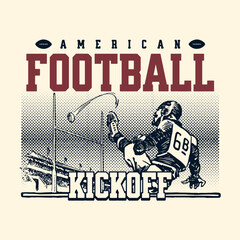American Football Vector Art, Illustration and Graphic