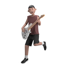 Male With Bass Bassist String Electric