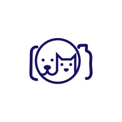 photography dog and cat logo design