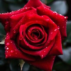 beautiful shot of red roses made with generative ai 