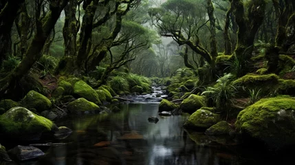 Foto auf Acrylglas Cradle Mountain Rain forest near Cradle Mountain.
