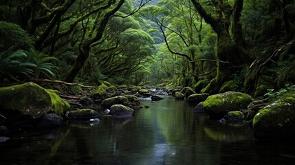 Rain forest near Cradle Mountain.