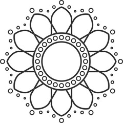 Flower Mandala Line