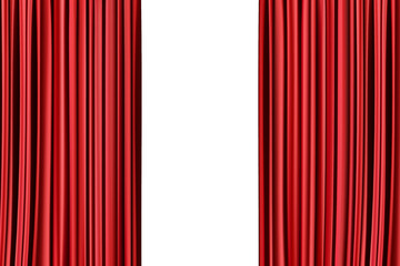 Red stage curtain for theater
